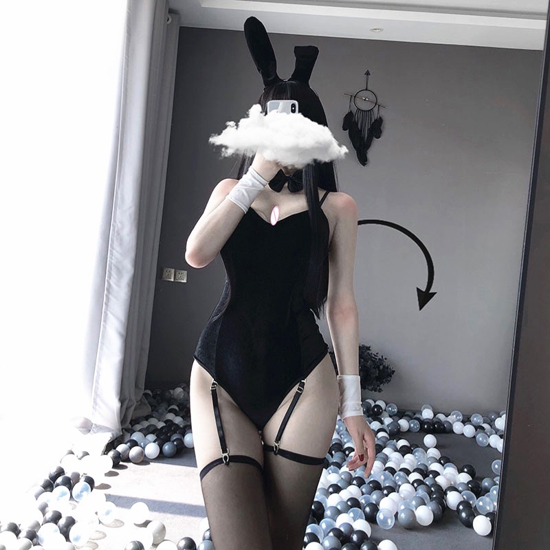 Bunny Girl Sexy Lingerie Anime Cosplay costume Rabbit Bodysuit Erotic Outfit Wrapped Chest Sweet Gift For Girlfriend For Woman alx