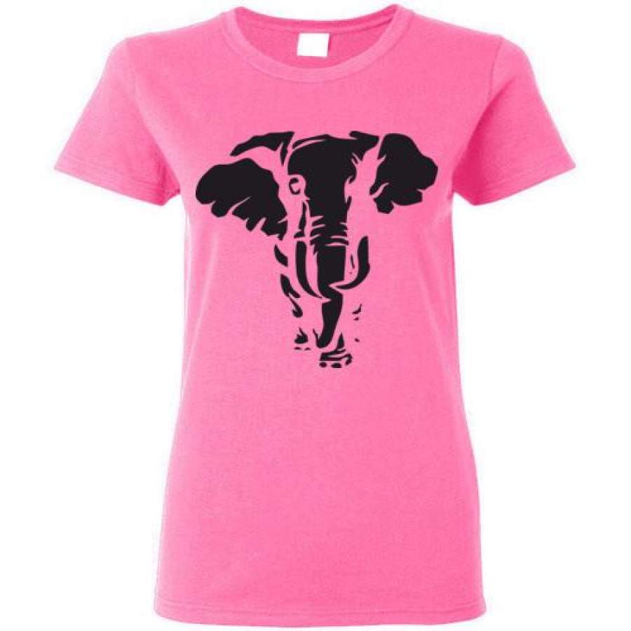 Elephant v2 , Gildan Ladies T-Shirt