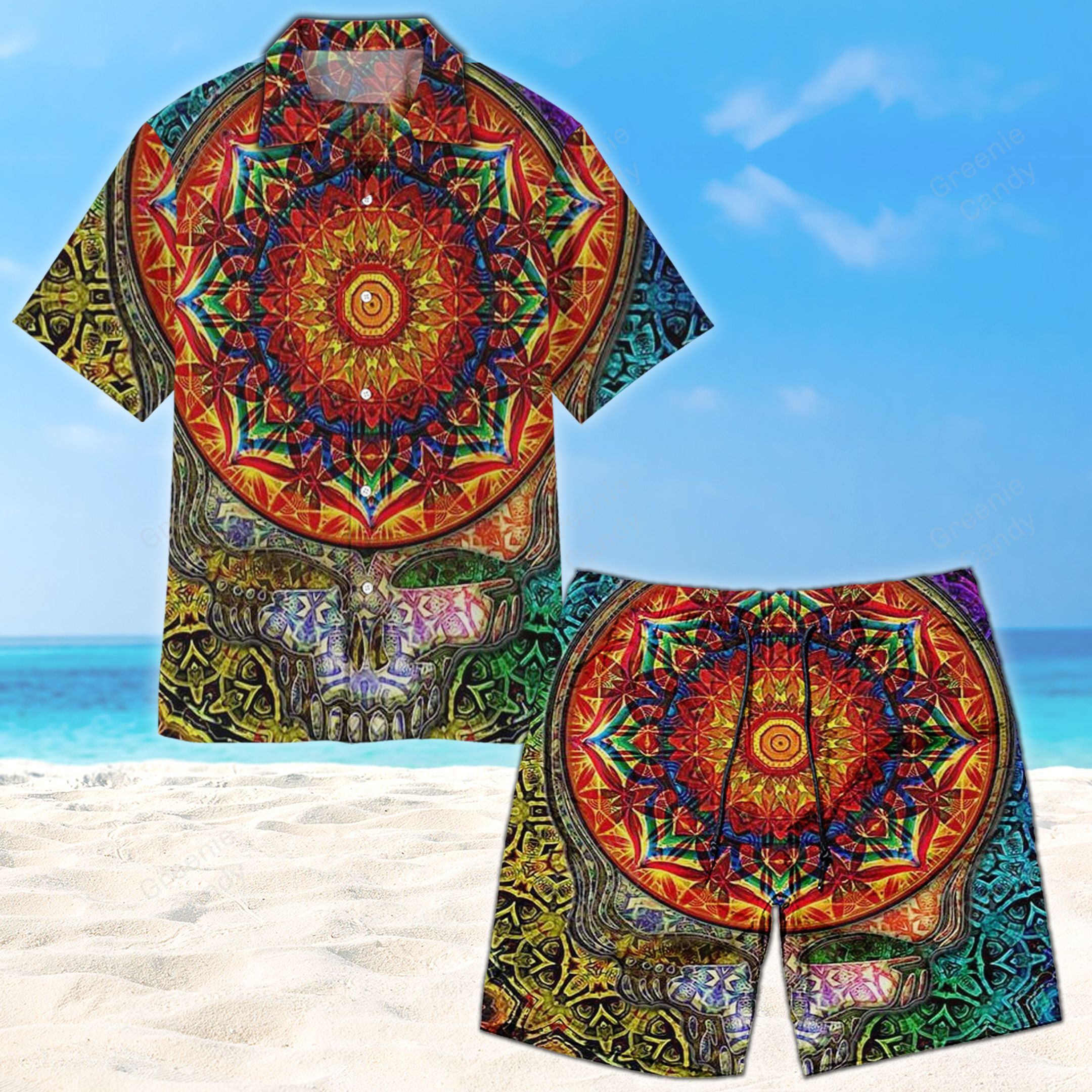 Thankful Dead Unisex Hawaiian Beach Short Ha71302