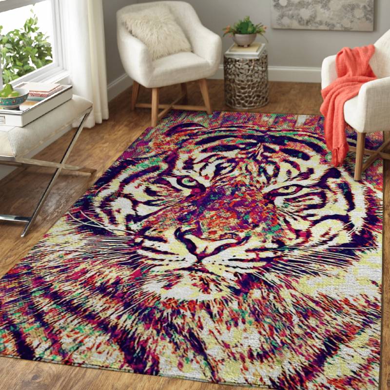 tiger popart – Animals Area Rug Carpet