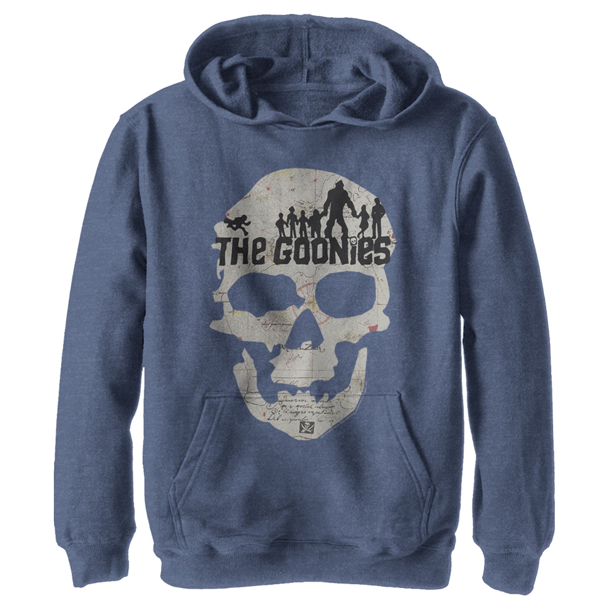 Boy’S The Goonies Skull Map Logo Pull Over Hoodie