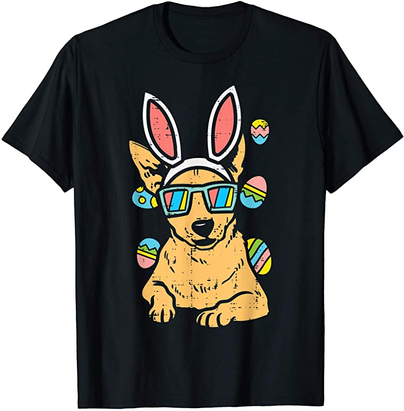 Chihuahua Bunny Glasses Easter Eggs Chiwawa Dog Owner Lover T-Shirt