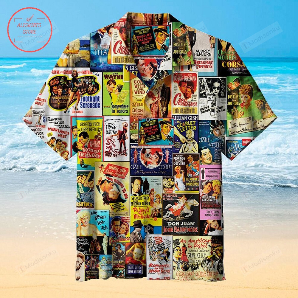 Old Movie Poster Hawaiian Shirt