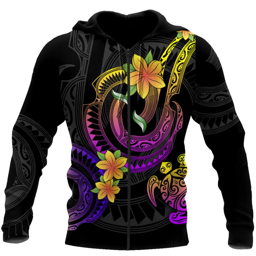 Amazing Polynesian Frangipani Flower Unisex Deluxe Hoodie ML