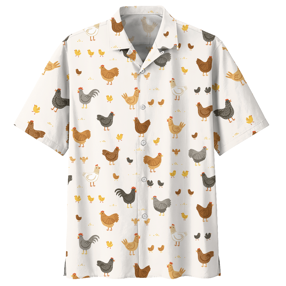 Chicken White Amazing Design Unisex Hawaii Lover Hawaii Shirt For Men Women Ha50654