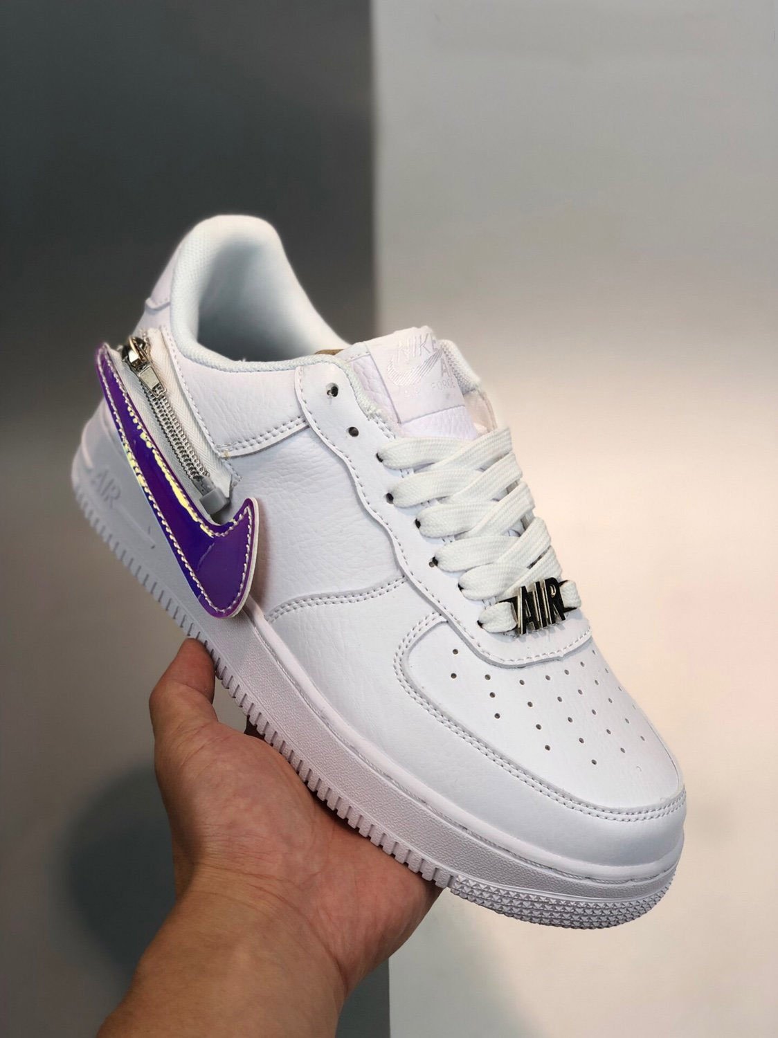 Nike Air Force 1 Zip-On Swoosh Logo White CW6558-100 5339958