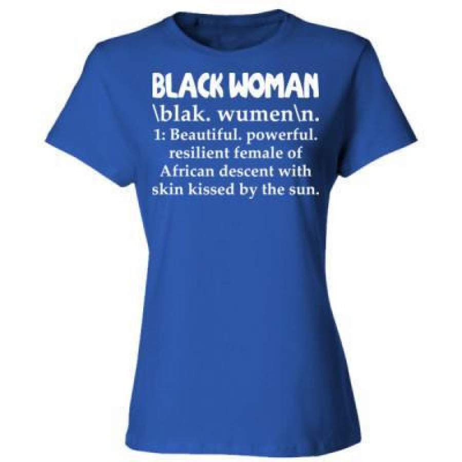 AGR Black Woman Blak Women Beautiful Powerful – Ladies’ Cotton T-Shirt