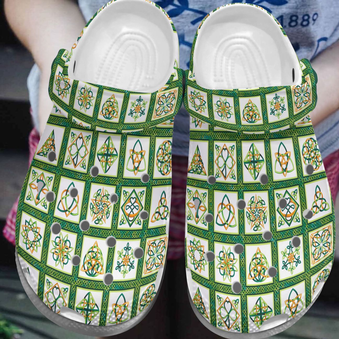 Irish Personalized Clog, Custom Name, Text, Color, Number Fashion Style For Women, Men, Kid, Print 3D Irish Folk