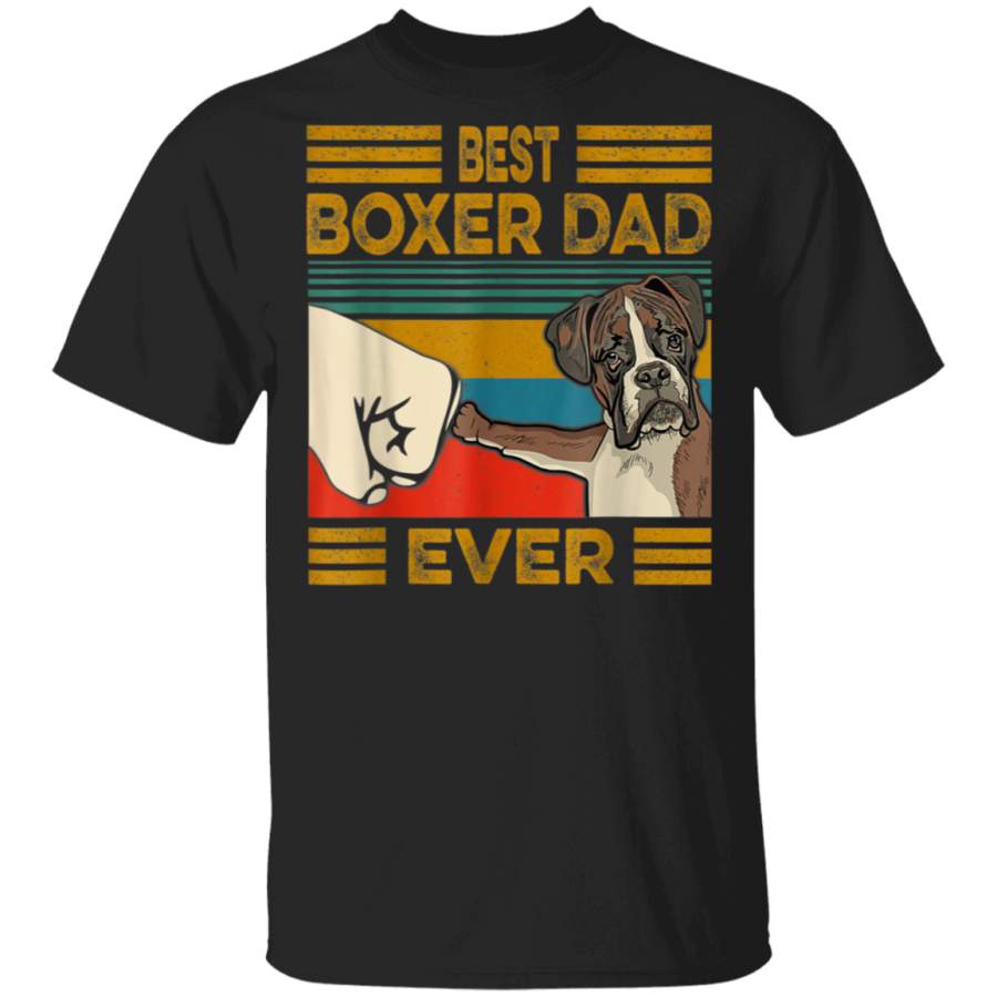 Best Boxer Dad Ever Retro Vintage Tshirt