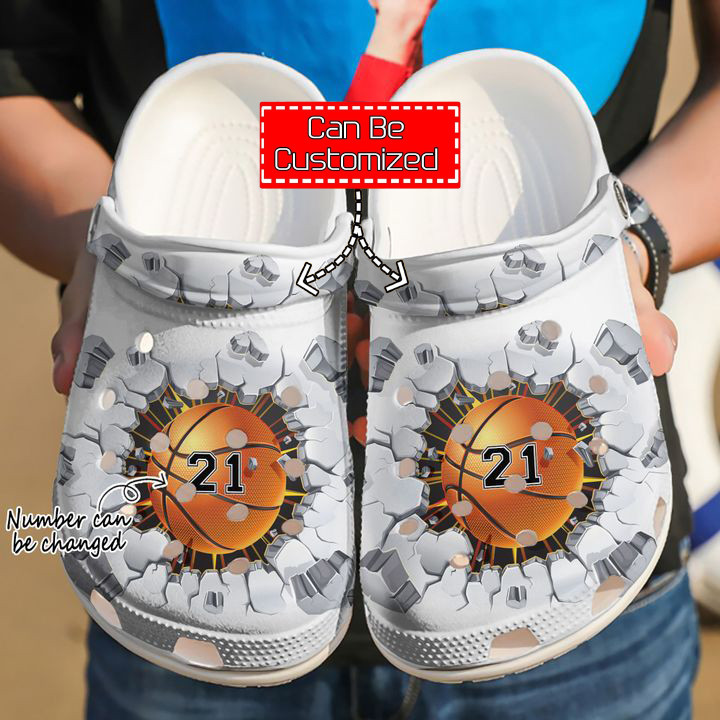 Basketball Crocs – Basketball Crack Custom Name Number Clog Shoes For Men And Women