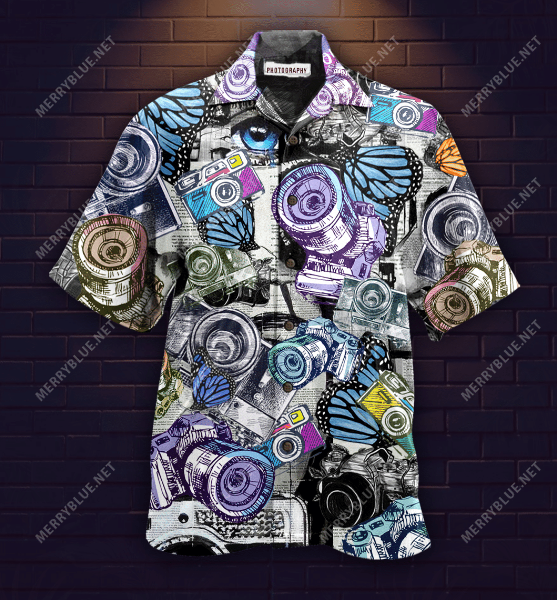 Get Now Colorful Photography Cameras Unisex Hawaii Shirt Ha71291