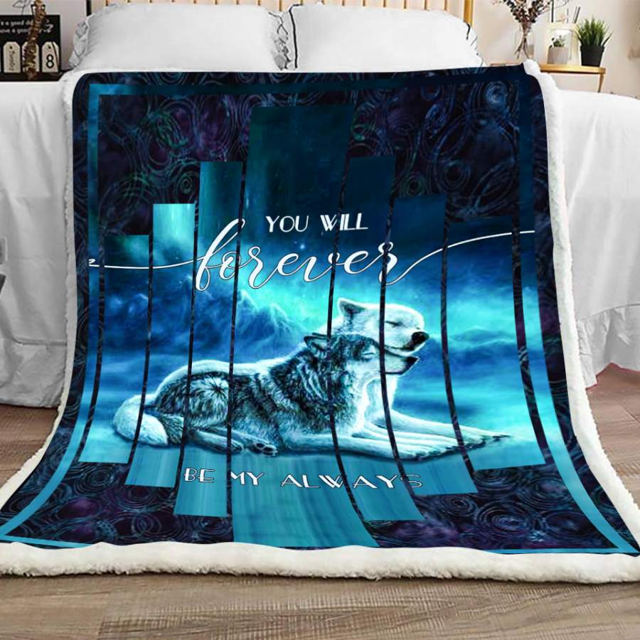 Wolves Blanket Giving Wife You Will Forever Be My Always