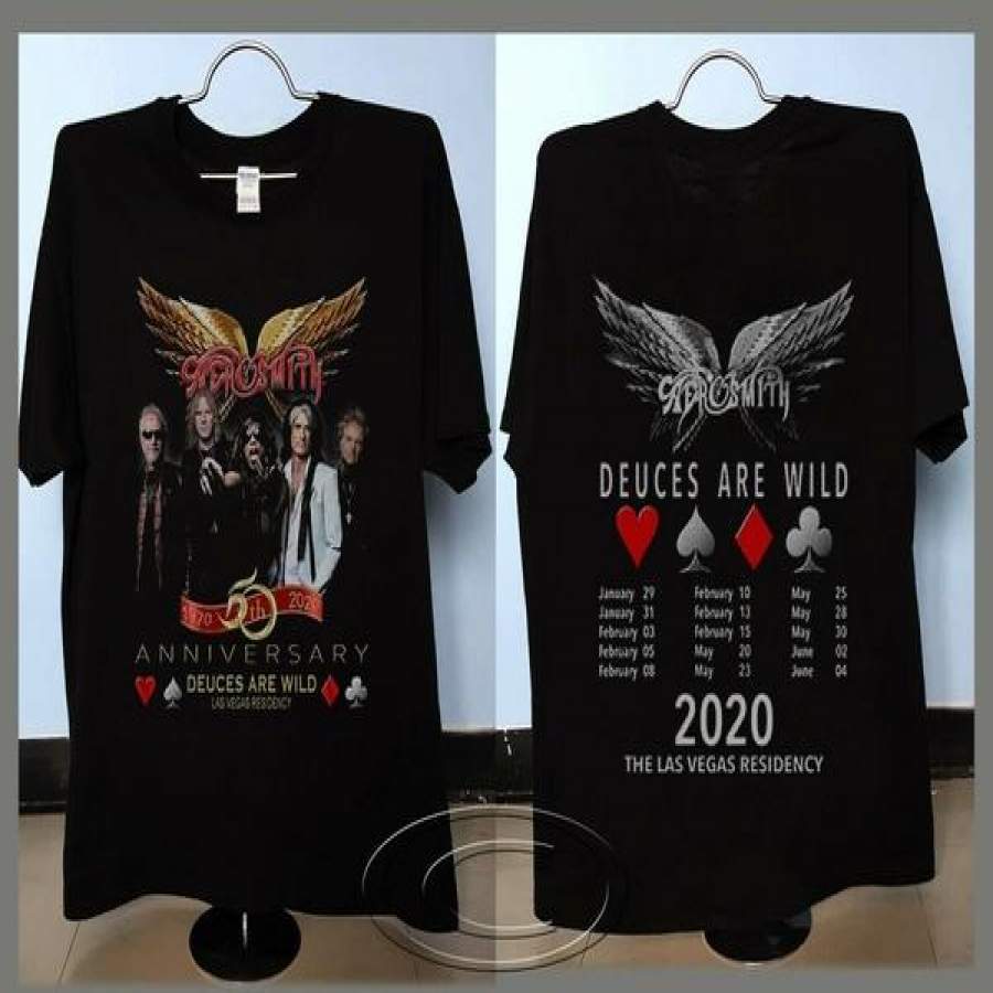 Aerosmith 50th Anniversary and 2020 Las Vegas New Condition  Tour T-Shirt