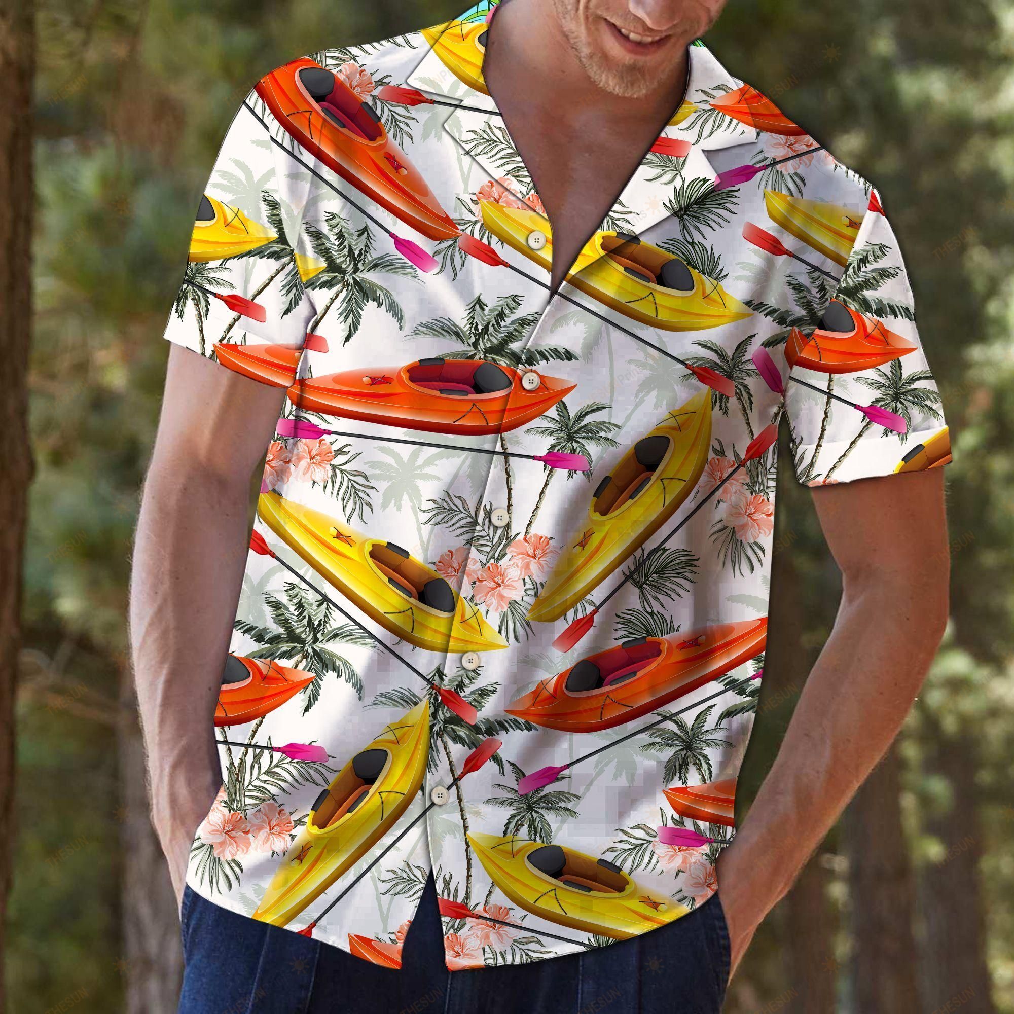 Kayak Tropical Vintage Hawaiian Shirt Ha1823