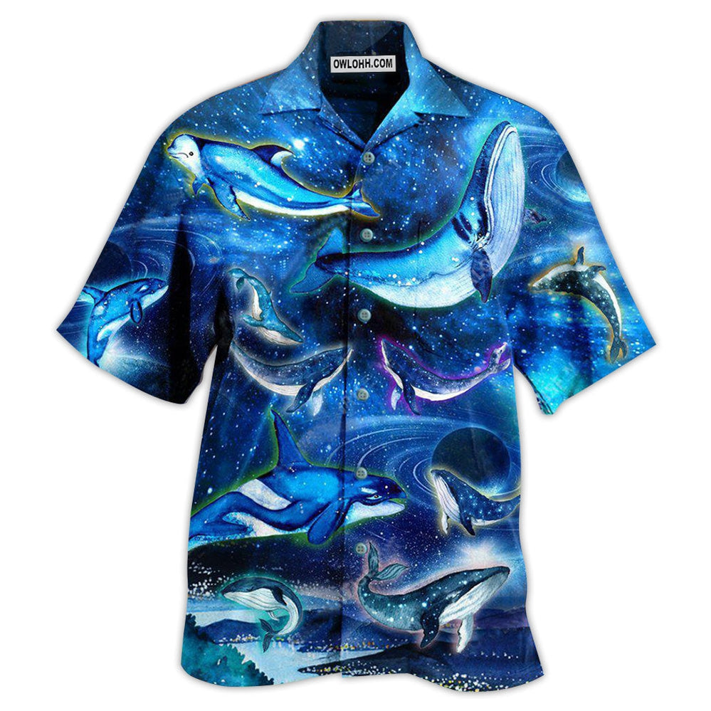 Whale In Fantasy Space – Hawaiian Shirt  – Owl Ohh