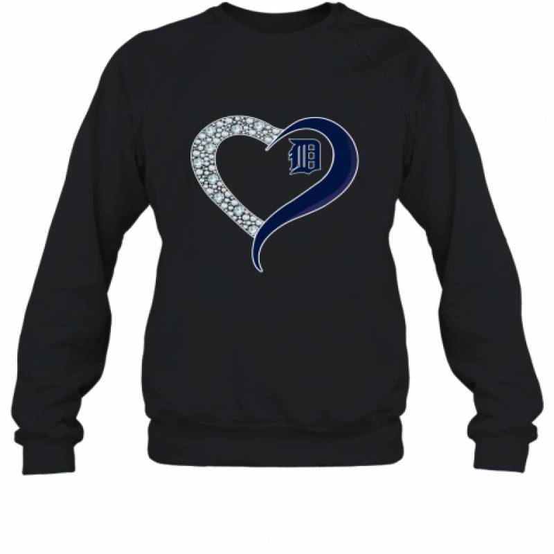 Diamond Detroit Tigers Heart shirt Sweatshirt