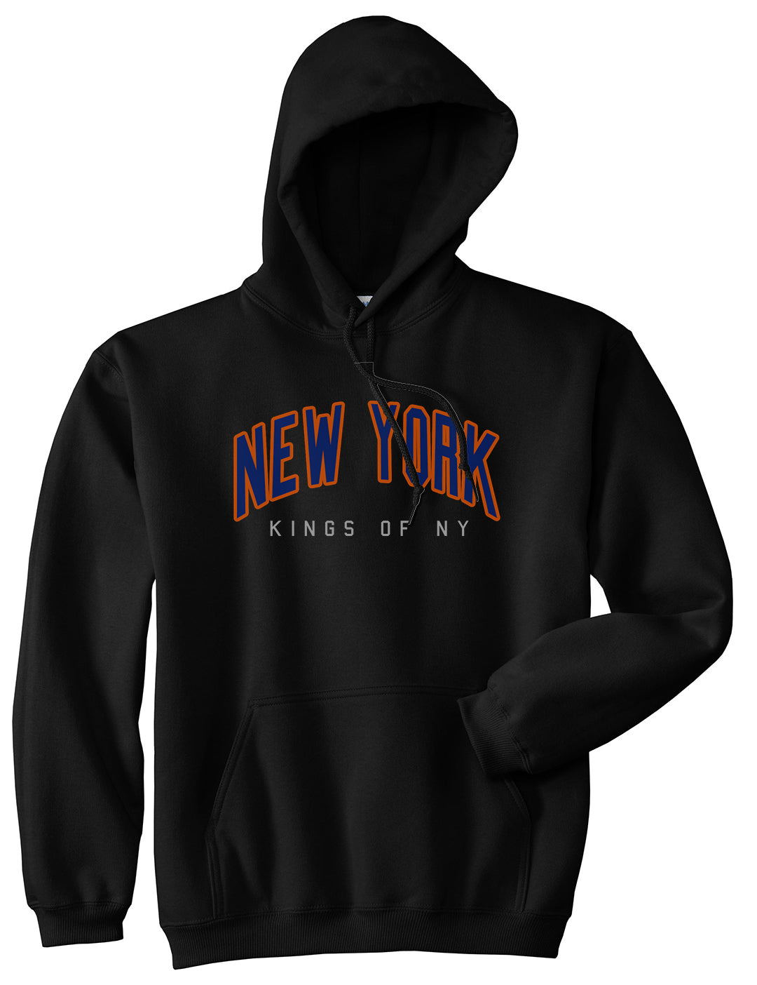 New York Blue And Orange Mens Pullover Hoodie