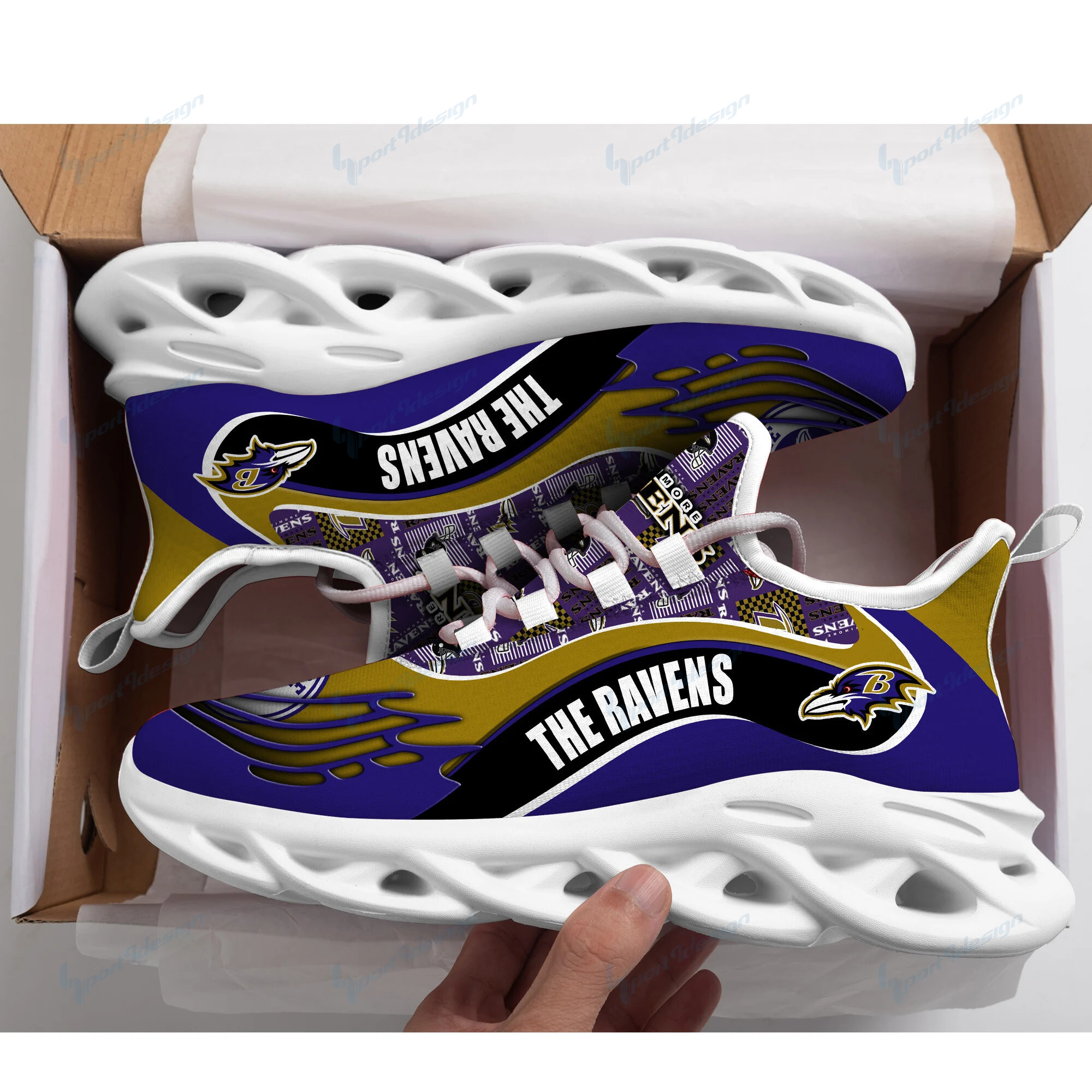 Baltimore Ravens Yezy Running Sneakers Bb182