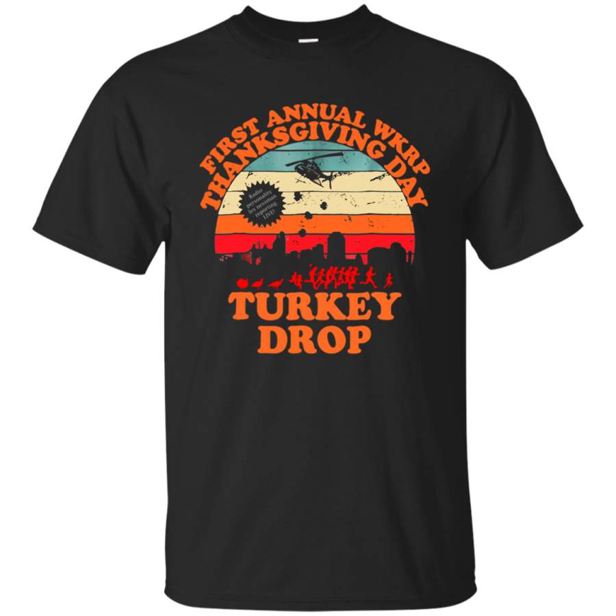 AGR Vintage First Annual WKRP Thanksgiving Day Shirt G200B Gildan Youth Ultra Cotton T-Shirt