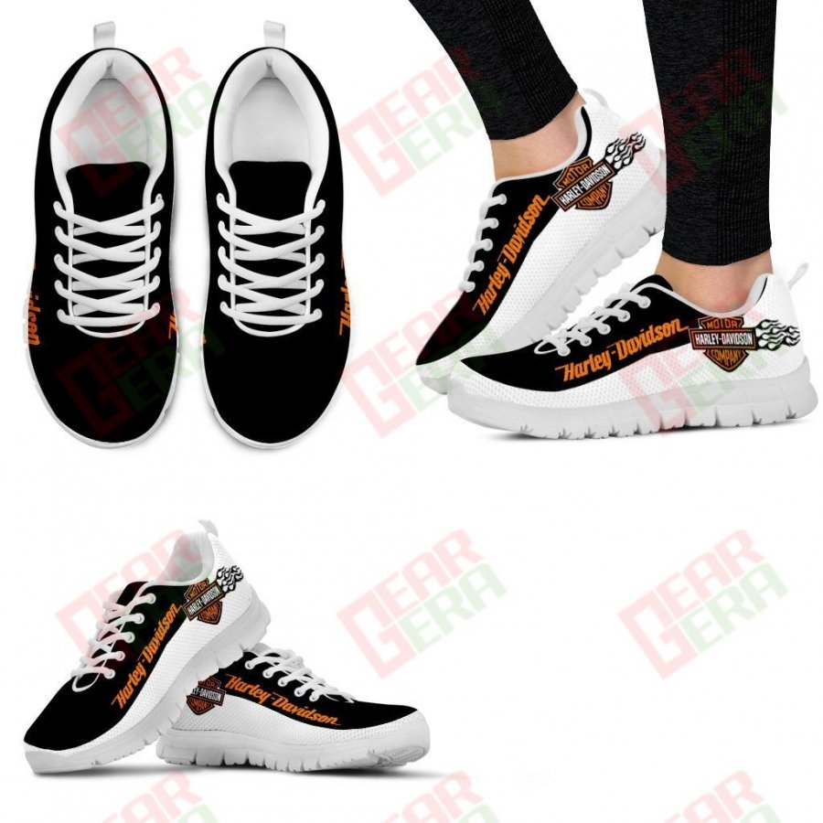 Harley Davidson Sneakers Mens Womens Motorcycle Lovers Custom Print Footwear Casual Riding Shoes GE192