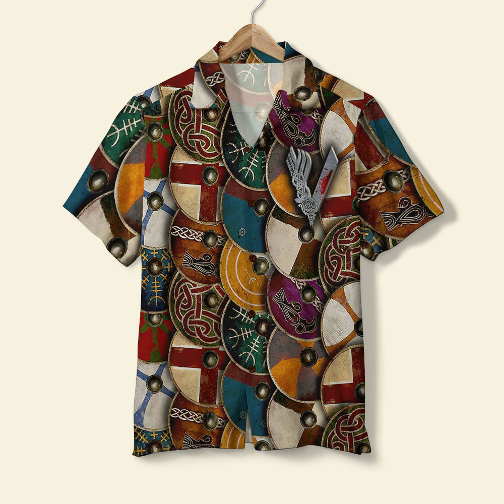 Viking Shield Pattern Hawaii Shirt Ha29135