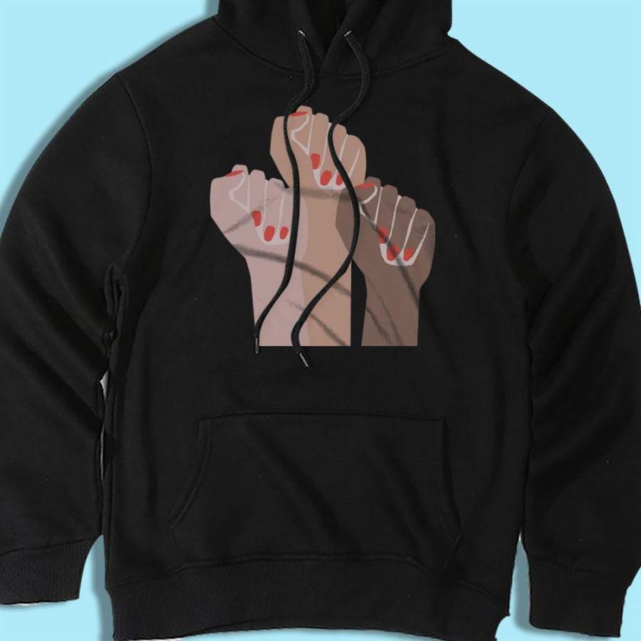 3 Fist Feminist Black Girl Magic Men’S Hoodie