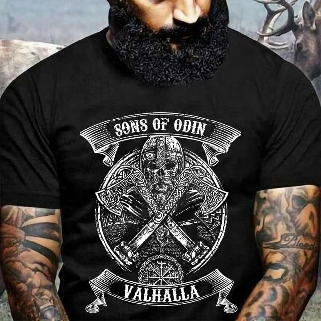 Valhalla Viking Son Of Odin Cotton T-Shirt