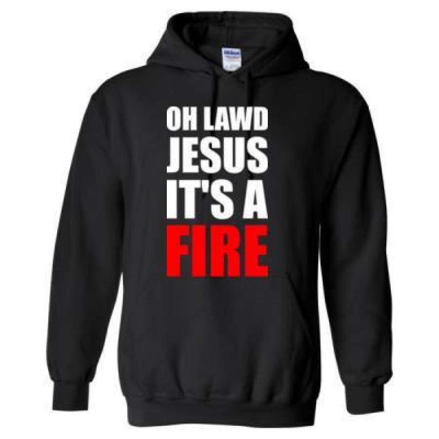 AGR Oh Lawd Jesus Its A Fire – Heavy Blend™ Hooded Sweatshirt