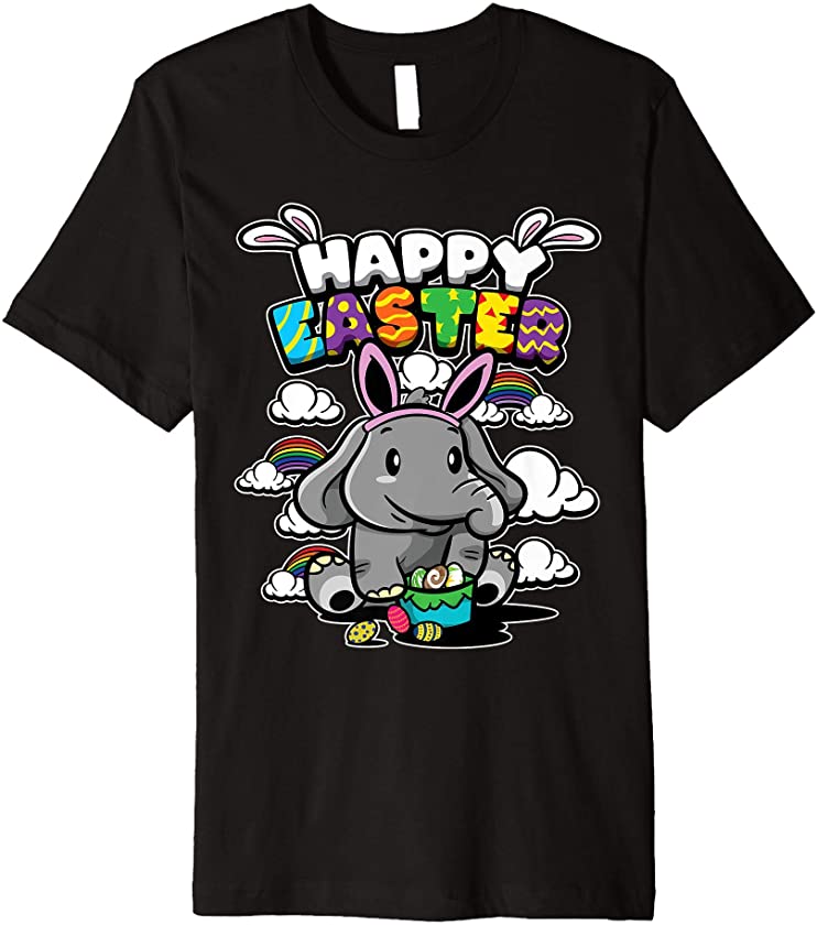 Happy Easter – Easter Animals – Disguised Elephant Premium T-Shirt