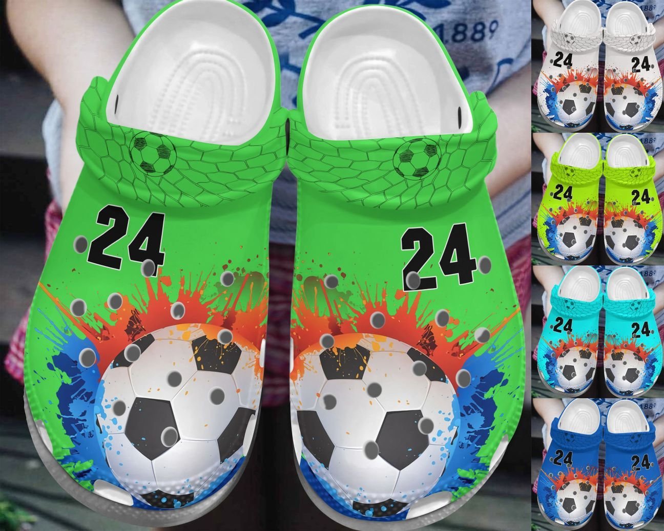 Soccer Personalize Clog, Custom Name, Text, Fashion Style For Women, Men, Kid, Print 3D To The Ball Personalized