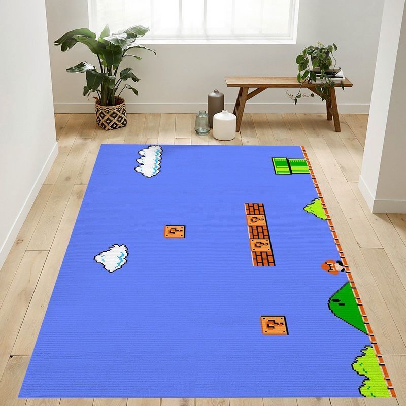 Super Mario 115 Area Rug Living Room And Bed Room Rug Gift Us Decor