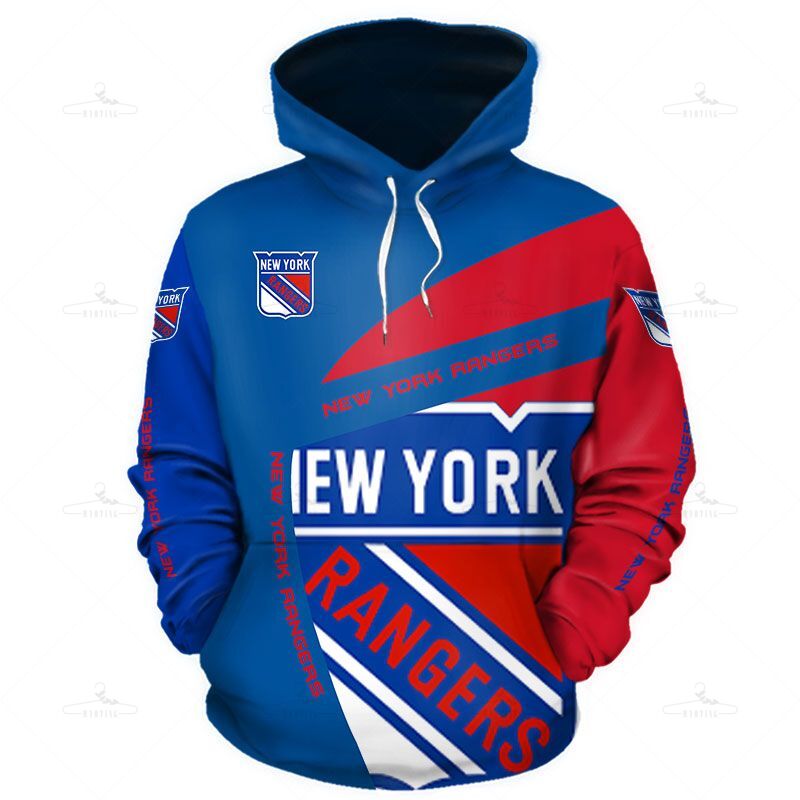 New York Rangers Hoodie 3D With Hooded Long Sleeve Gift S