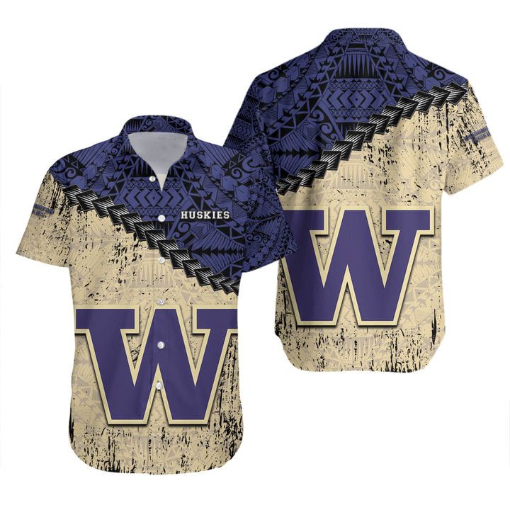 NCCA Washington Huskies Purple Gold Trendy Hawaiian Shirt Aloha Shirt