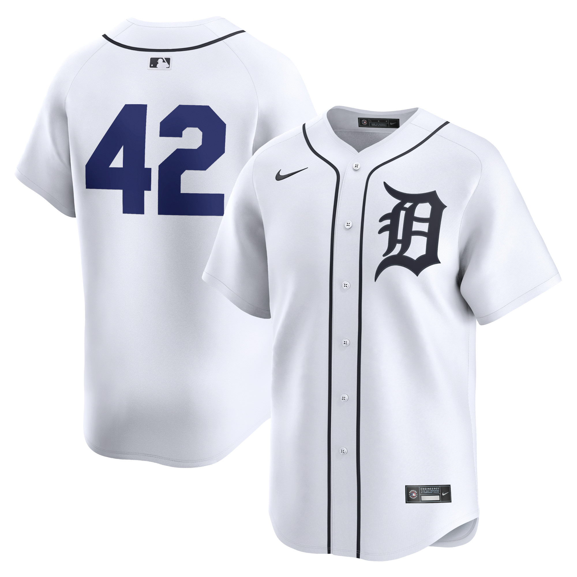 Detroit Tigers 2024 Jackie Robinson Day Home Limited Jersey  White