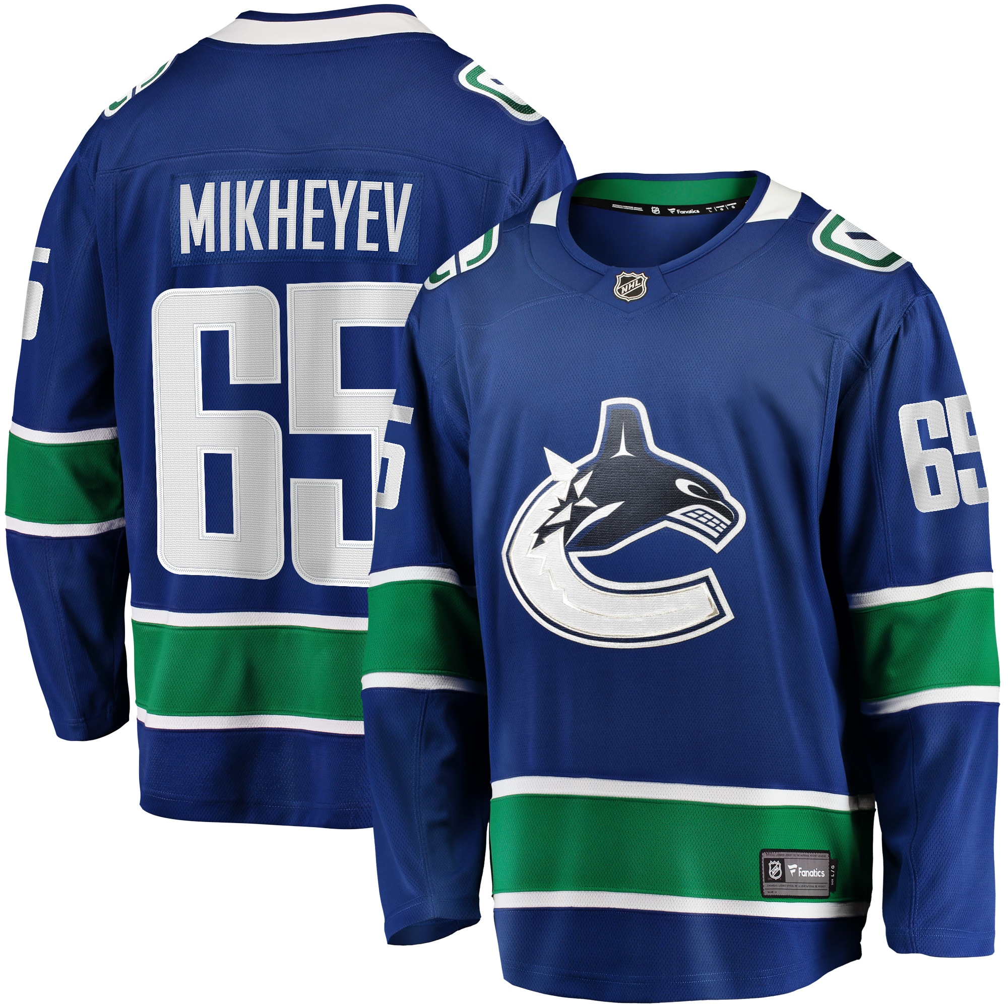 Men's Vancouver Canucks Ilya Mikheyev Blue Home Breakaway Jersey