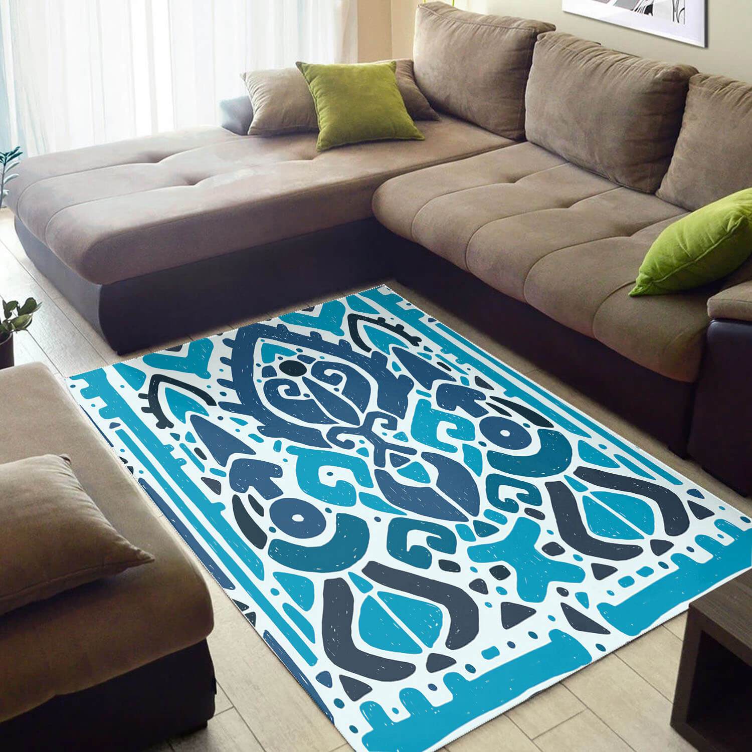 Modern African Rug Awesome Natural Hair Afrocentric Pattern Art African Large Rug African Living Room Decor WBG3569