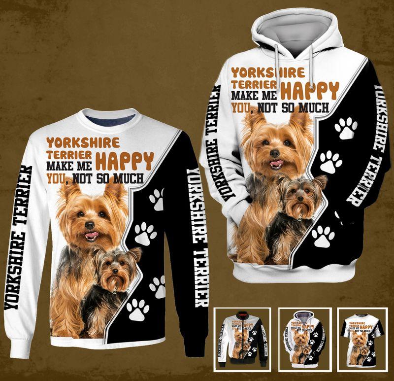 Summer Outfits 3D Print Yorkshire Terrier  Adult Unisex
