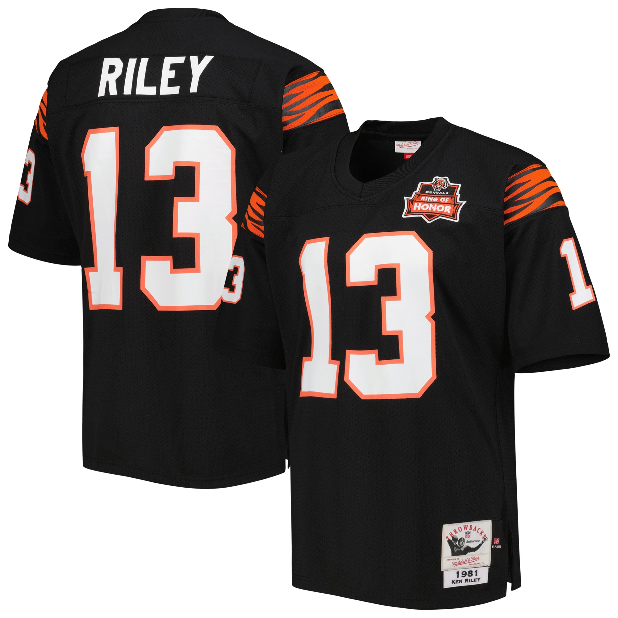 Ken Riley Cincinnati Bengals 1981 Mitchell & Ness Authentic Throwback Retired Player Jersey – Black