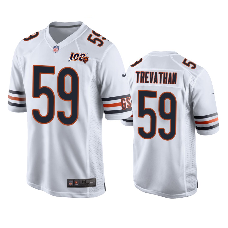 Chicago Bears Danny Trevathan White 100th Season Game Jersey – Men