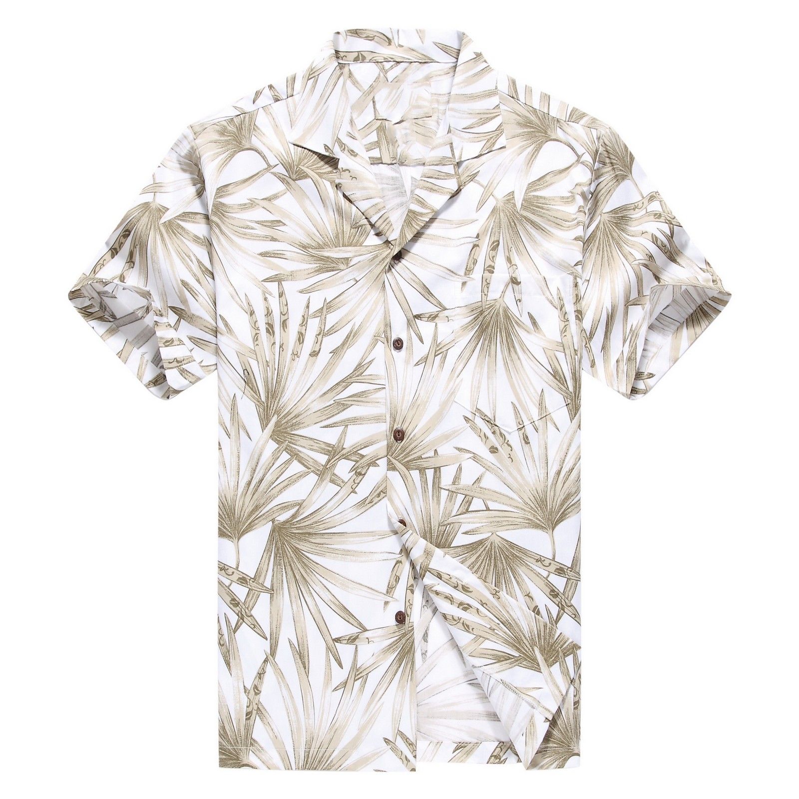 Bamboo Leaf White Awesome Design Hawaii Shirt Ha71496