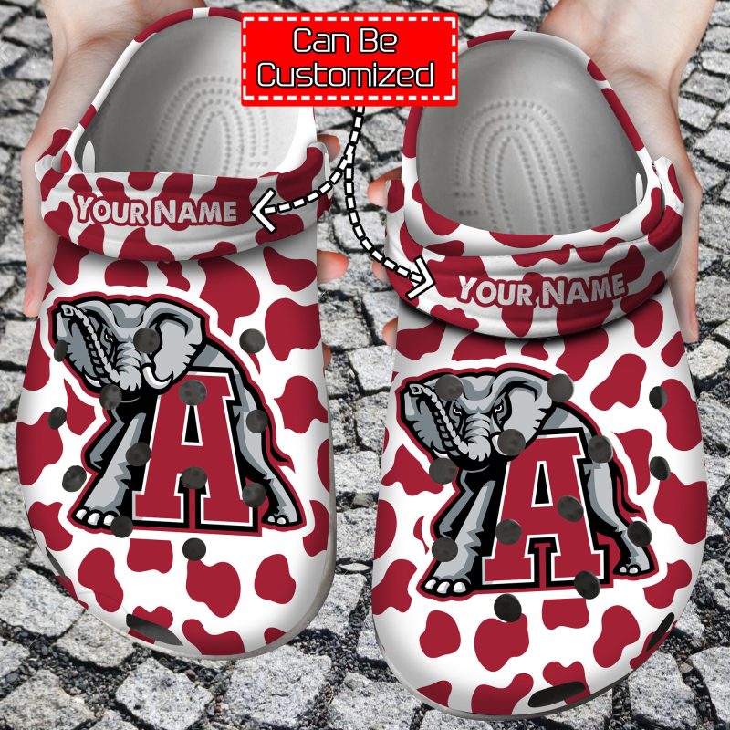 Personalized Sport Basketball University Cow Animal Print Crocband Crocs Shoes