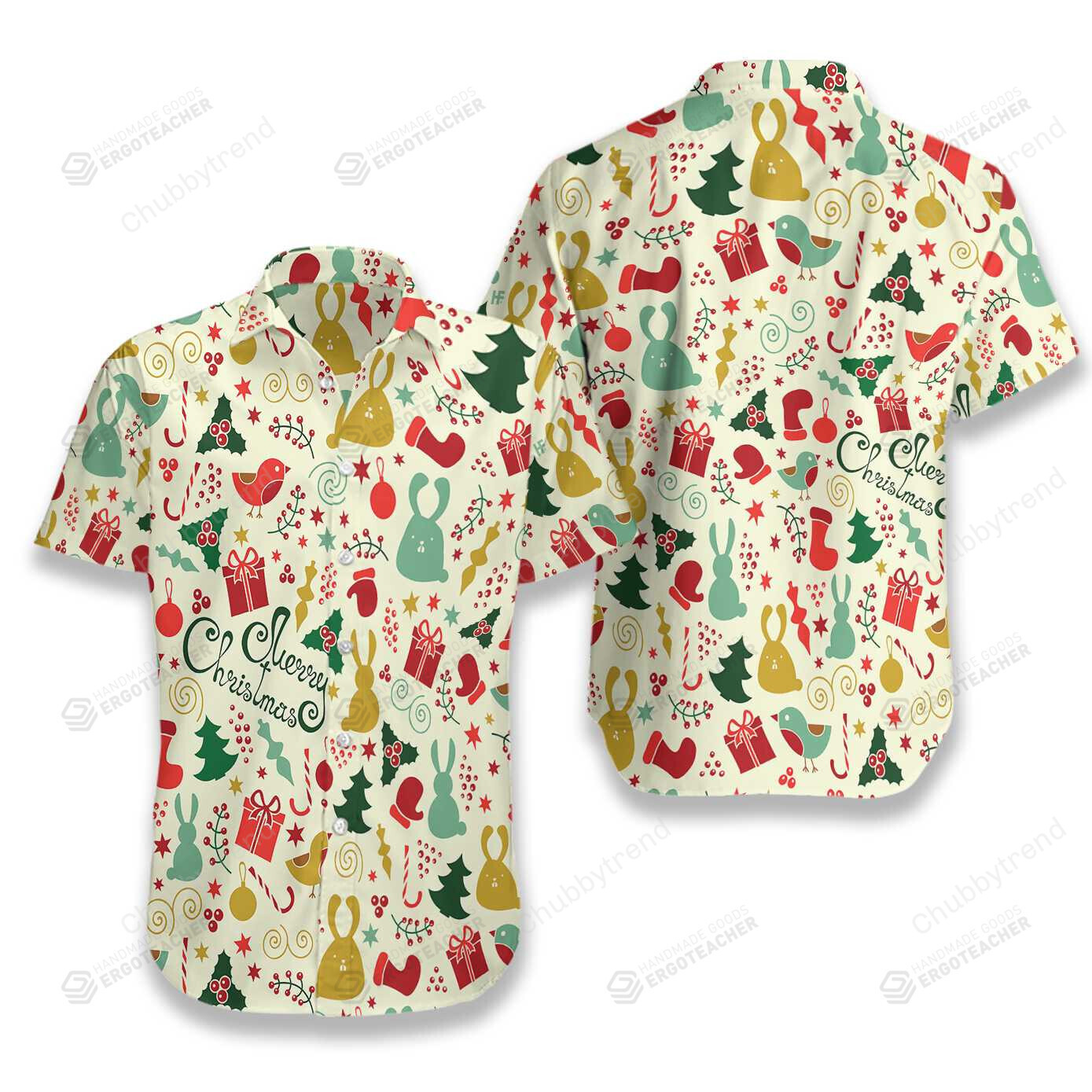 Merry Christmas Colorful Pattern Hawaii Shirt Ha46857