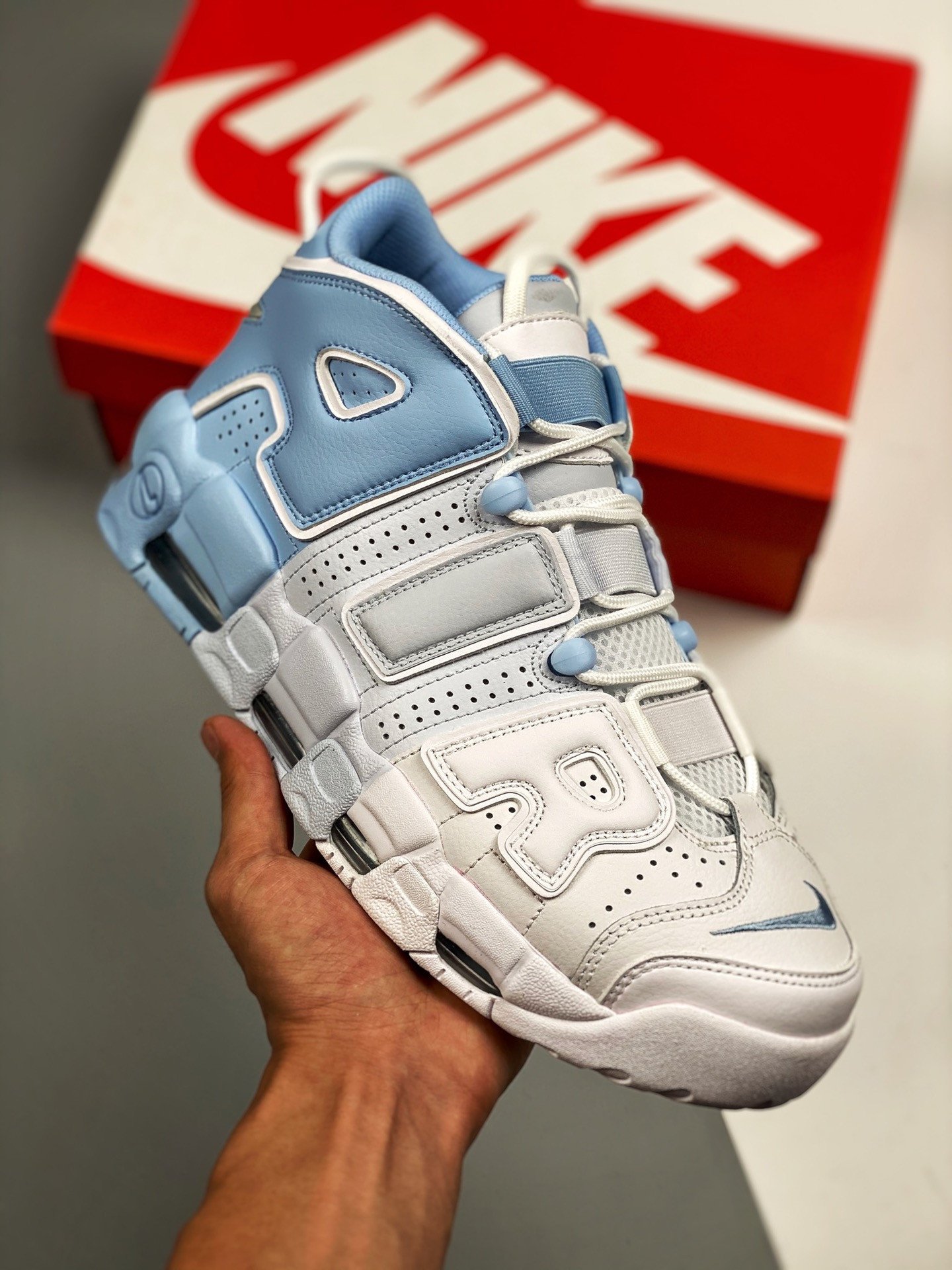 Nike Air More Uptempo Sky Blue Psychic BlueGrey-White-Multi-Color 5338719