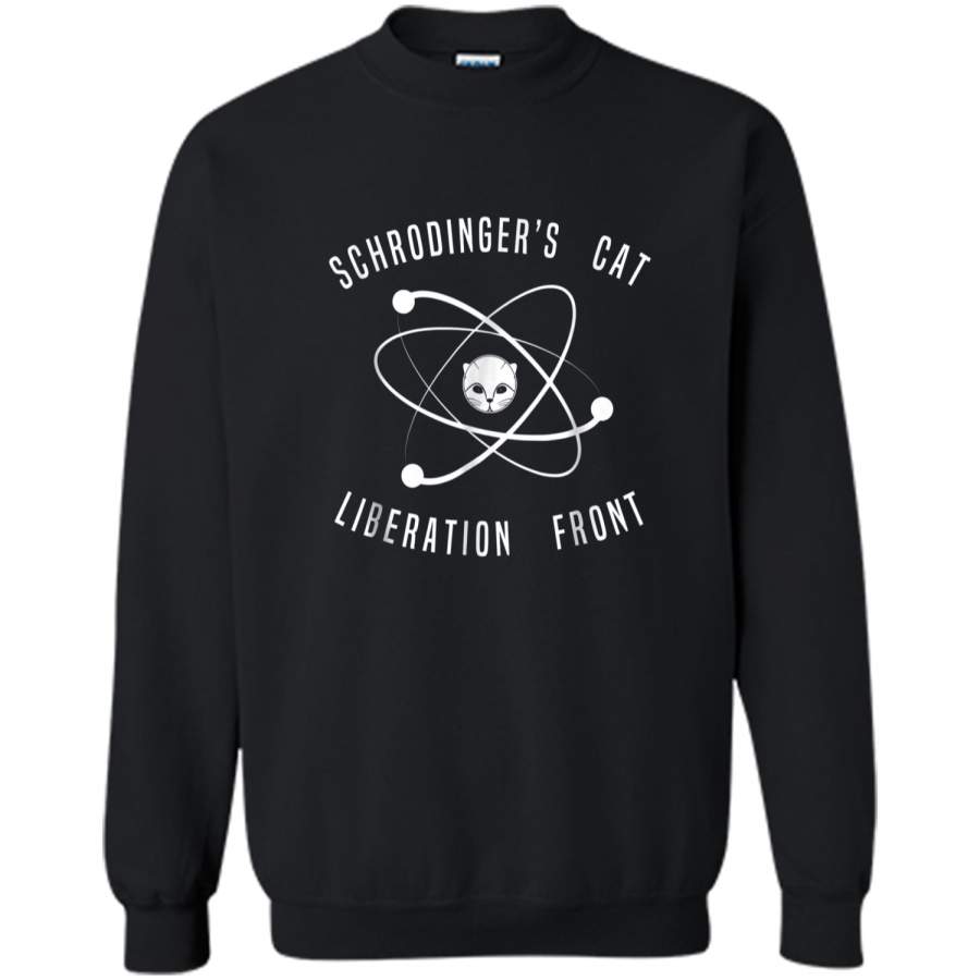 Schrodingers Cat  Atom Kitten Science Tee Apparel Printed Crewneck Pullover Sweatshirt