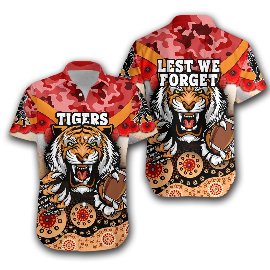 Tigers Hawaiian Shirt Wests Anzac Day Special Version Th12