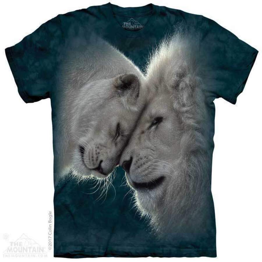 White Lions Love Adult T-Shirt