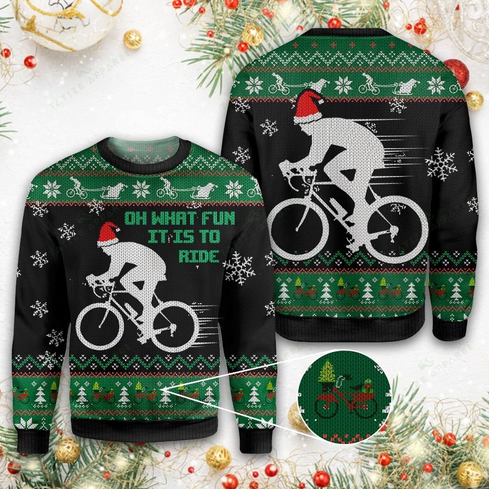 Christmas cycling oh what fun it is to ride Ugly sweater