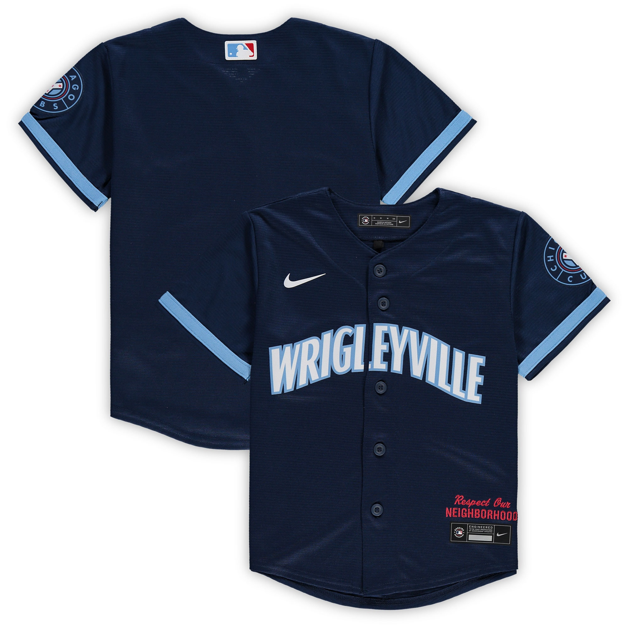 Chicago Cubs Preschool 2021 MLB City Connect Replica Team Jersey – Navy