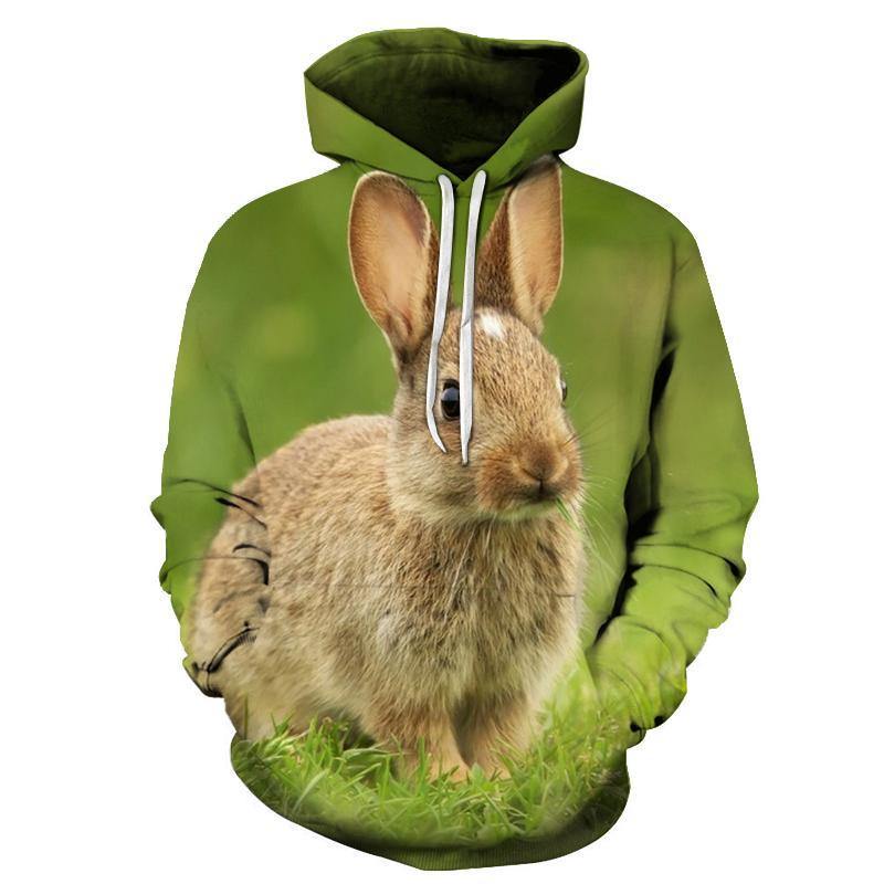 Rabbit Face 3D – Sweatshirt, Hoodie, Pullover