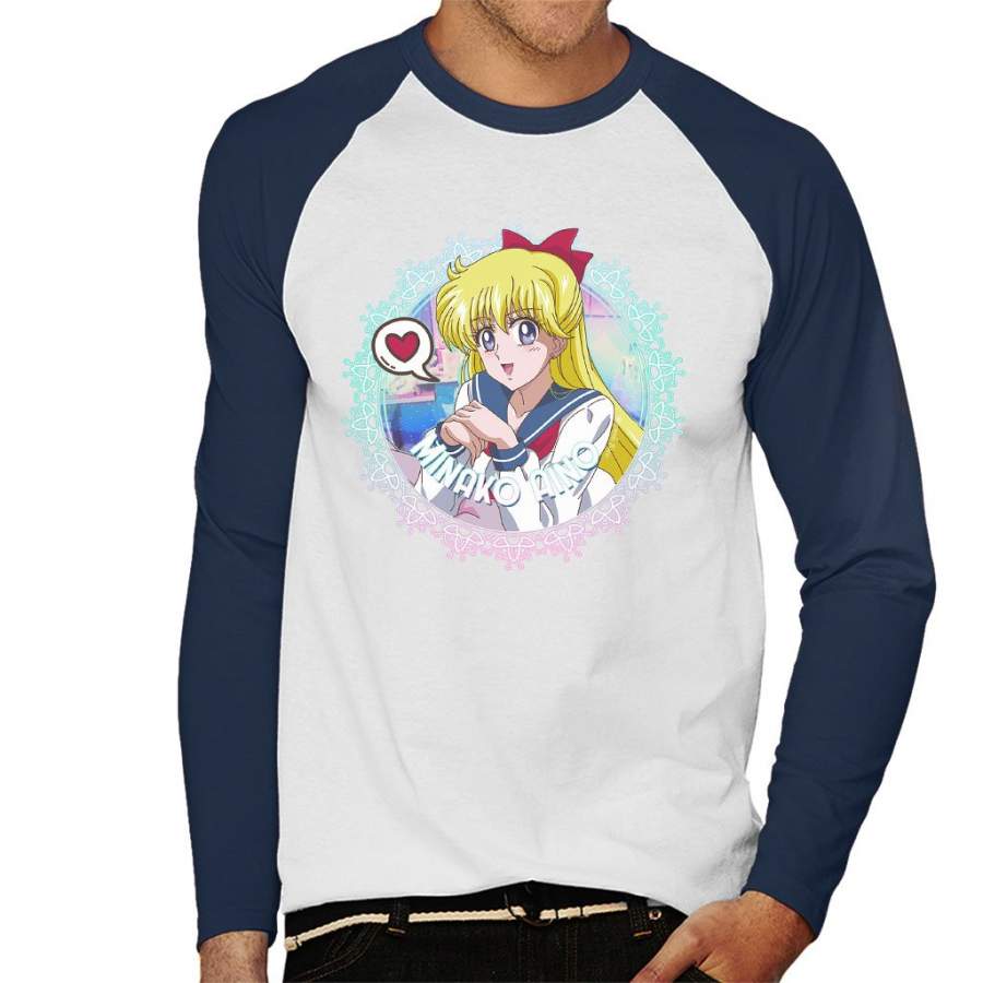 Sailor Moon Crystal Minako Aino Men’s Baseball Long Sleeved T-Shirt